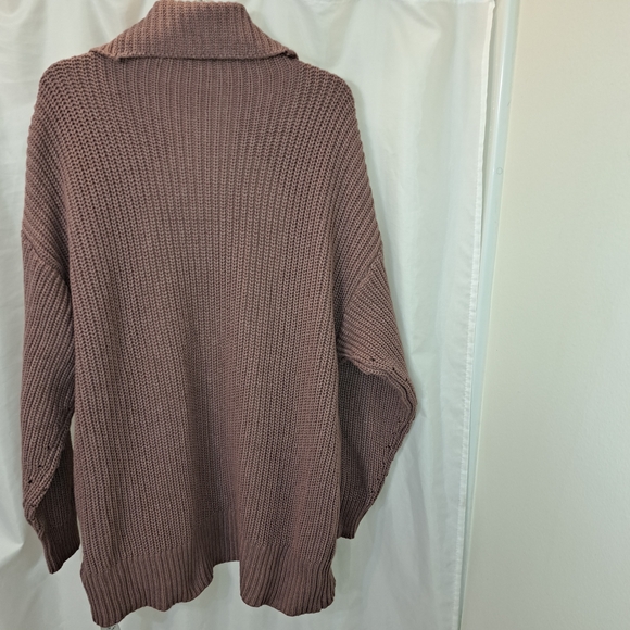 Elegant Knit Cardigan - Mauve - Picture 3 of 9